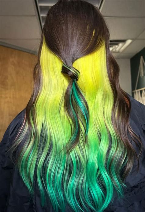 Neon Bright Hair Colours To Electrify Your Look Hidden Neon Glow