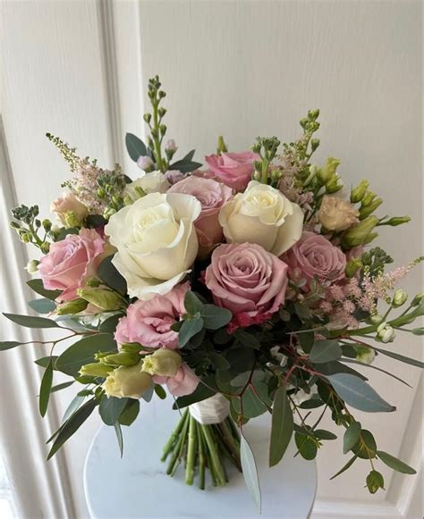 Pink And White Wedding Flowers Bridal Bouquet