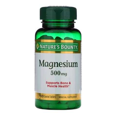 Bisa Cod Nature S Bounty Magnesium Mg Coated Tablets Made