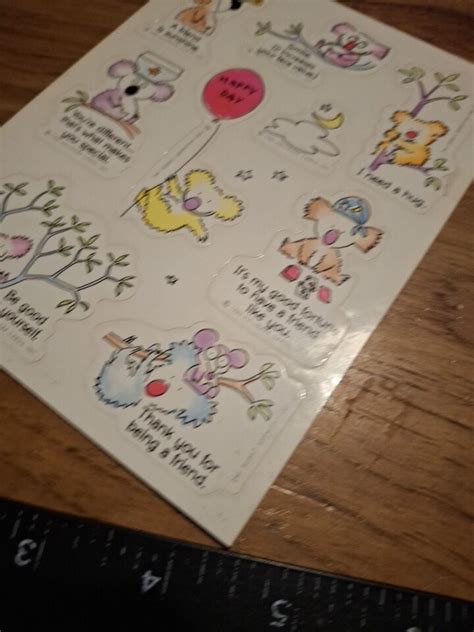 Vintage Stickers Hallmark Koala Bears Sayings Sheet Stkz Ebay