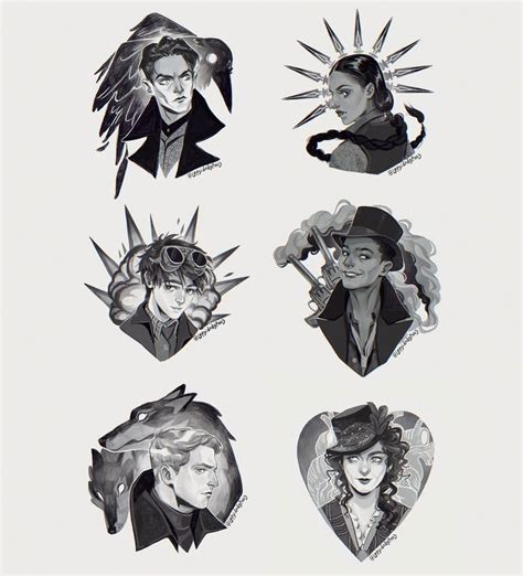 Six Of Crows Six Of Crows Characters Crows Drawing Six Of Crows