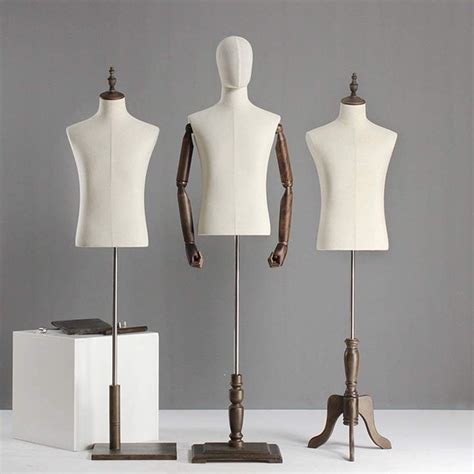 Tailors Dummy Male Mannequin Torso Manikin With Flexible Hands Round