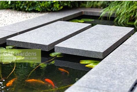 Floating Stepping Stones Koi Pond Design Small Garden Landscape