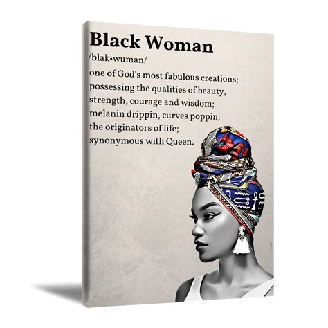 Black Woman Poster Black Queen Art Home Decor African American Wall Art