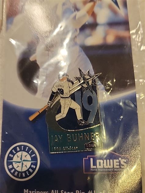 Seattle Mariners Vintage Pin Jay Buhner 1996 All-Star Pin, free ticket ...