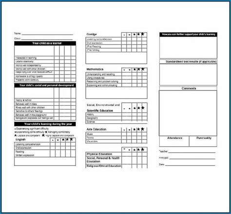 Abeka Report Card Template - Social Media Template