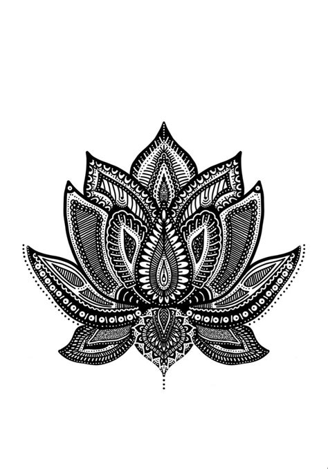 Lotus Mandala Drawing