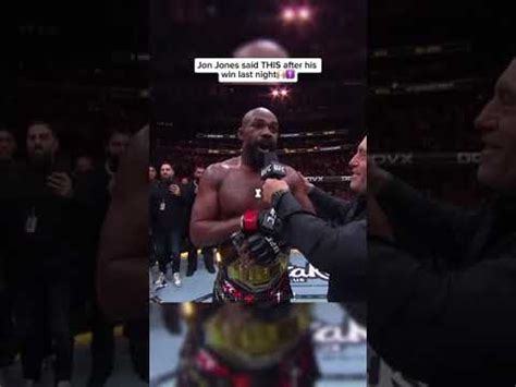 Jon Jones Just Went To War In The Octagon And The First Thing He Did