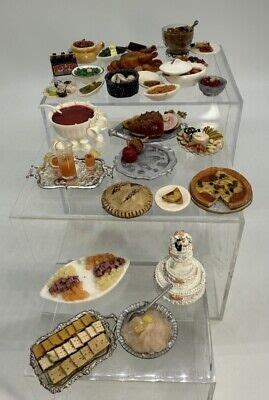 Miniature Large Lot Dollhouse Food And Drinks Pieces Some Artisan Ebay