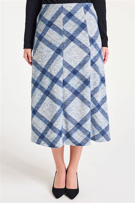 Soft Touch Check Skirt | Bonmarché