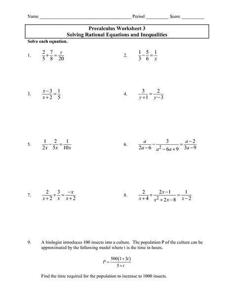 Grade 8 Math Equations