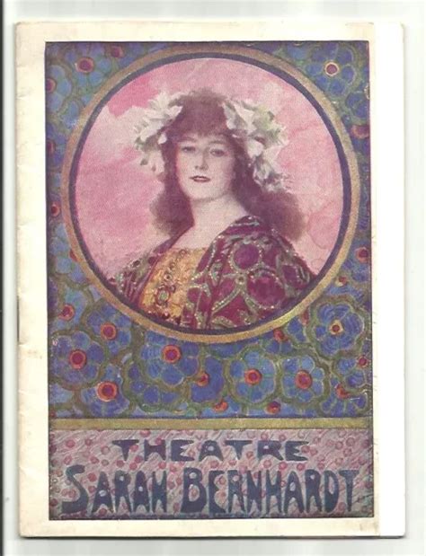 Ancien Programme Du Th Tre Sarah Bernhardt Eur Picclick Fr