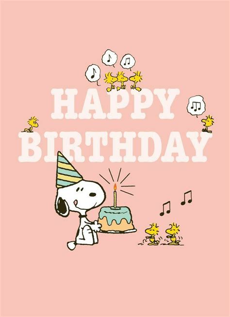 Pin By Klaudia Bajer On Grafika Peanuts Happy Birthday Snoopy