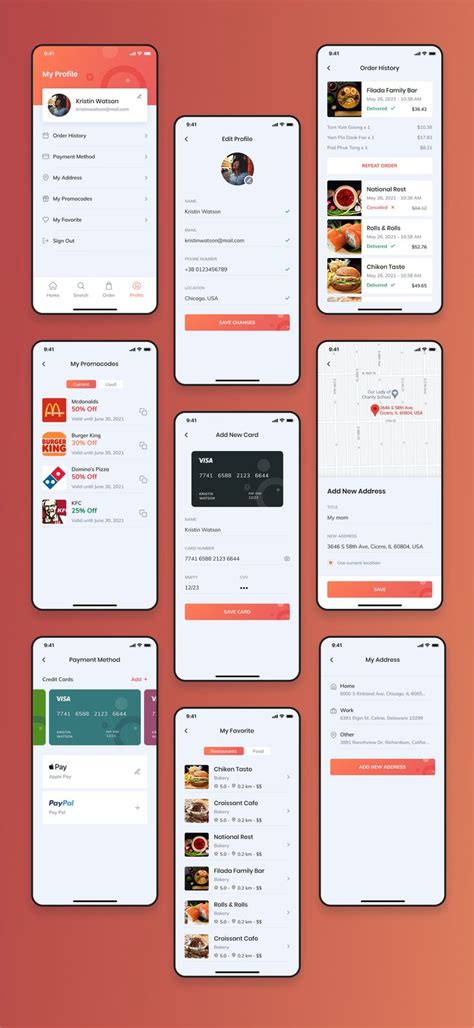 Yummer Food Delivery Mobile App Figma Ui Template Restaurant App