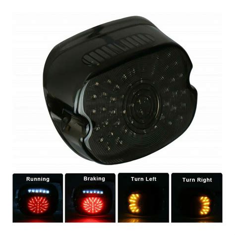 Motorcycle LED Tail Brake Smoke Light For Harley Touring Dyna Softail