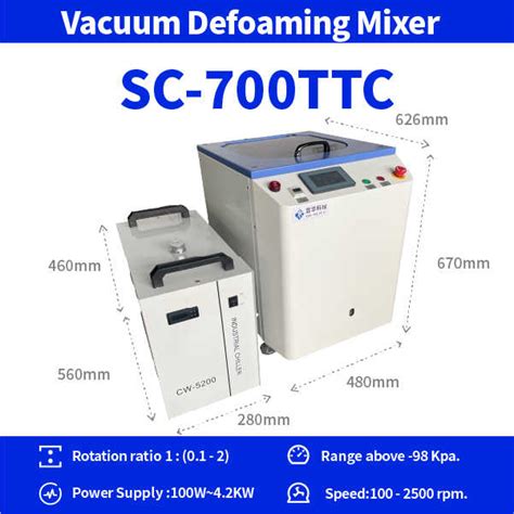 700ml 4 2kW Vacuum Planetary Mixer 2500rpm For High Speed Chemical And