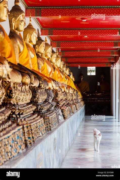 Wat Pho The Temple Of The Reclining Buddha In Bangkok Thailand Stock