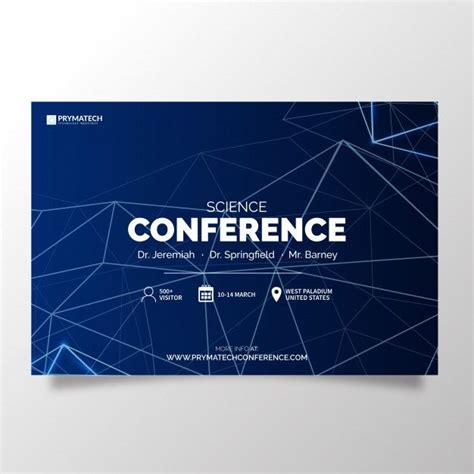 Free Vector Modern Science Conference With Abstract Lines