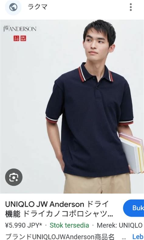 Kaos Polo Uniqlo Jw Anderson Polo Shirt Uniqlo Black Fesyen Pria