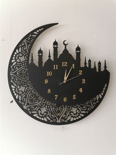 Wooden Islamic Wall Clock Islamic Clock Islamic Wall Art Islamic Home