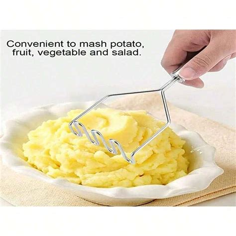 Pc Stainless Steel Wave Potato Masher Manual Kitchen Gadget For