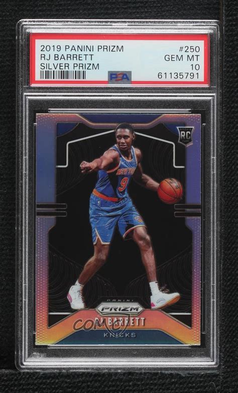 2019 20 Panini Prizm Silver Prizm RJ Barrett 250 PSA 10 GEM MT Rookie