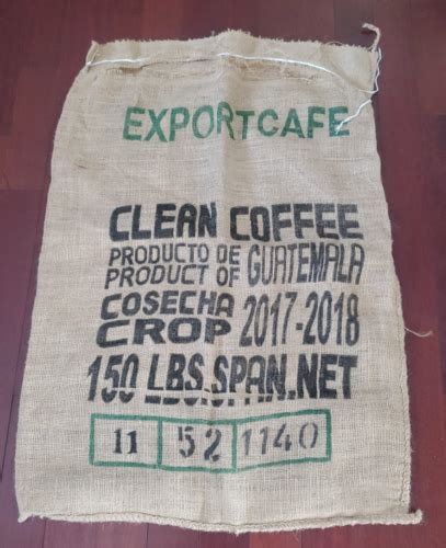 Large Guatemala Coffee Bean Burlap Bag Sack Wall Art 40 X 28 EBay