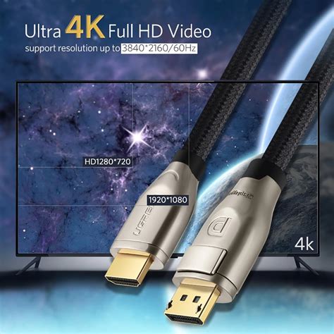 Cáp Chuyển Đổi DisplayPort Ra HDMI Hỗ Trợ 4K 60Hz Cao Cấp UGREEN DP111