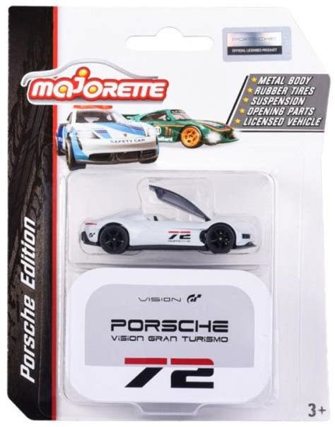 Majorette Porsche Vision Gran Turismo Grey With Metal Case Tooney