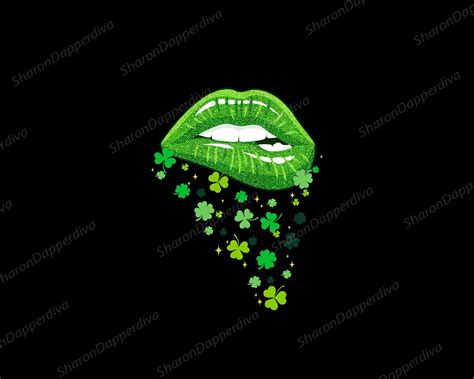 Lips St Patrick S Day Png Green Shamrock Png Lucky Clover Png Irish