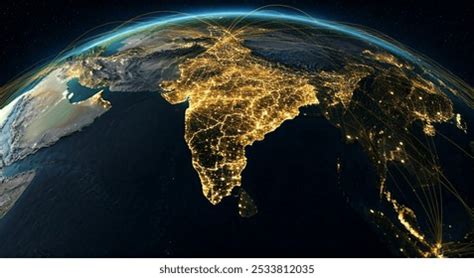 India Lights Space View Photos And Images Pictures Shutterstock