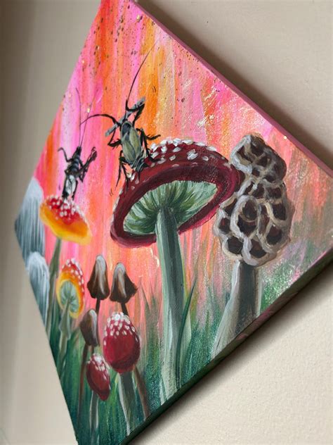 Mushroom Cockroach Decomposer Painting Etymology Art Biology