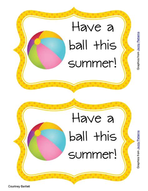 Have A Ball This Summer Free Printable Printable Yearly Calendar