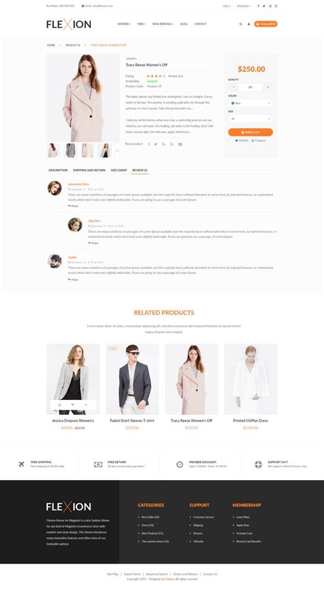 Flexion Psd Templates For Fashion E Commerce Store Psd Templates