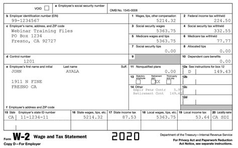 2025 W2 Tax Form Instructions Julian T Ann