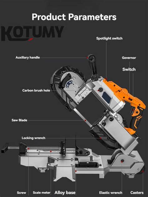 Portable Multifunctional Band Saw Horizontal Band Cutting Machine