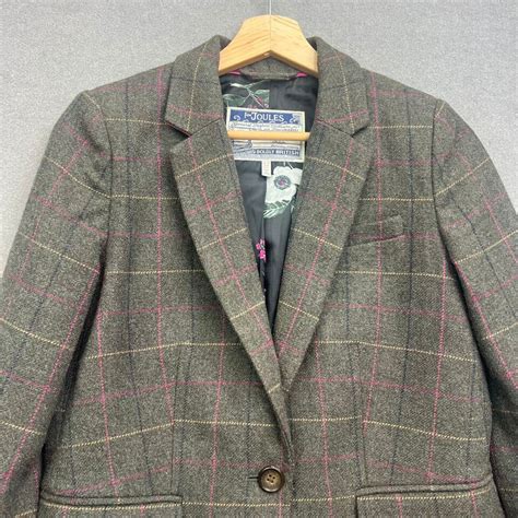 Joules Blazer Women Uk 10 Tweed Parade Jacket Horatia Check Plaid Tartan Wool Ebay