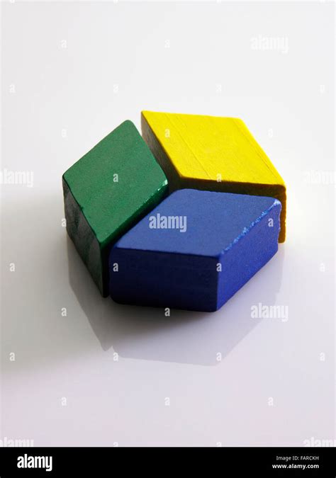 Building Blocks Representing A Pie Chart Stock Photo Alamy