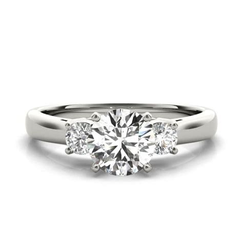 Ariana Jewel Ct Brilliant Round Cut Bettina Trilogy Engagement Ring