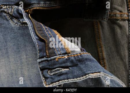 Blue Jeans Fabric With Pocket Background Stock Photo Alamy