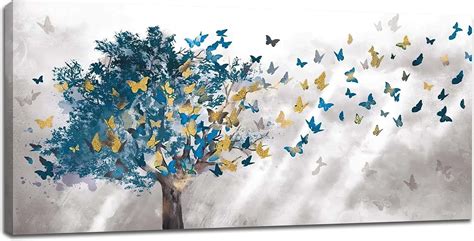 Aatoeax Tree Of Life Wall Art Tree Butterfly Pictures Wall Decor Master