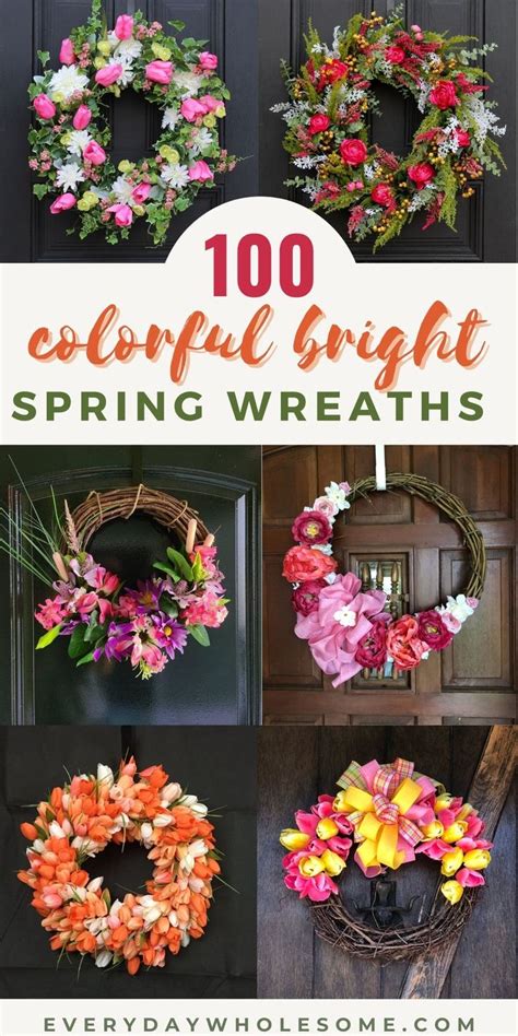 100 Bright Spring Wreaths For The Front Door Spring Wreath Spring