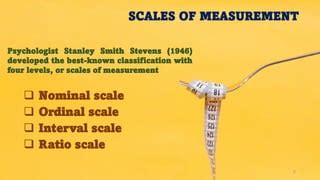 scales  measurement statistics
