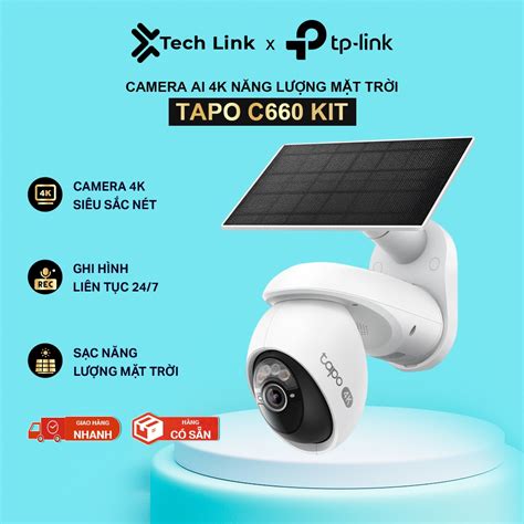 TP-Link Tapo C660 KIT Camera Ngoài Trời 4K WiFi | Pin năng lượng mặt ...