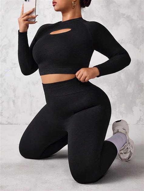 Shein Sport Studio Conjunto De Roupas Esportivas Plus Size Para