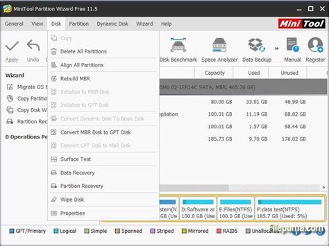 ڈاؤن لوڈ کریں MiniTool Partition Wizard Free Edition 10 2 کے لیے