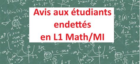 Avis Aux Tudiants Endett S En L Math L Mi Universit Abou Bekr