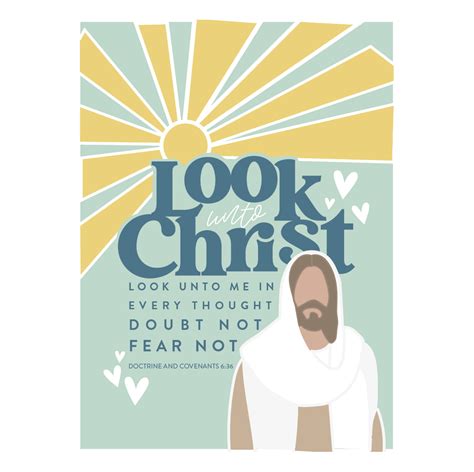 2025 Youth Theme Look Unto Christ Printable Youth Theme Lds Youth