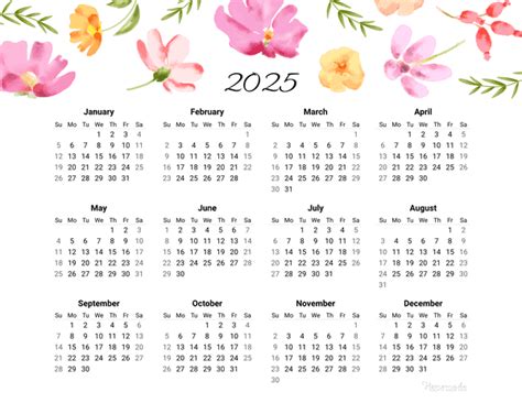 January 2025 Printable Calendar Free Portrait Blog Floral Susan M Hoyle