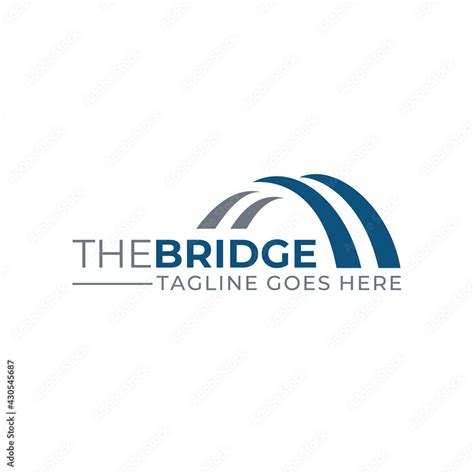 Modern Simple Bridge Logo Design Stock Vector Adobe Stock